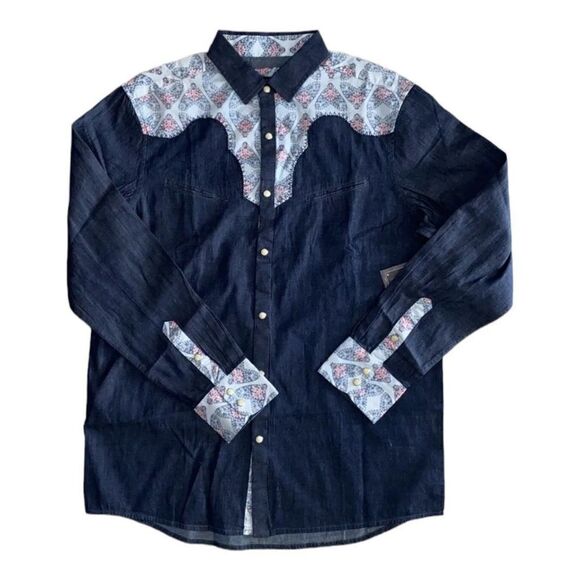 Rock Roll n Soul Western Style Button Down Shirt Men's Large (L) - Picture 1 of 7